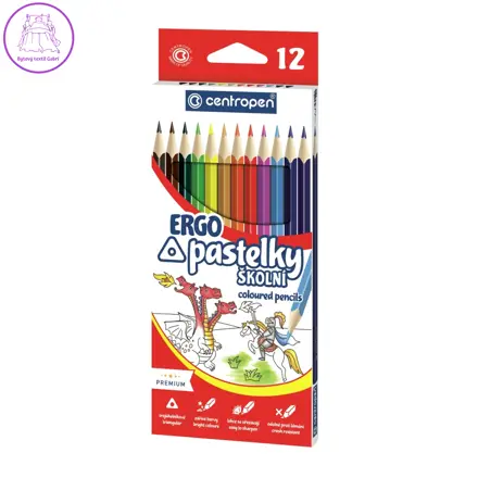 Pastelky Ergo CENTROPEN 9521/12 školní - 12 barev