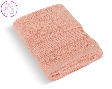 Froté ručník 50x100cm proužek 450g lososová