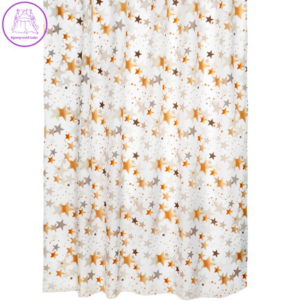 Koupelnový závěs Hvězdy béžové