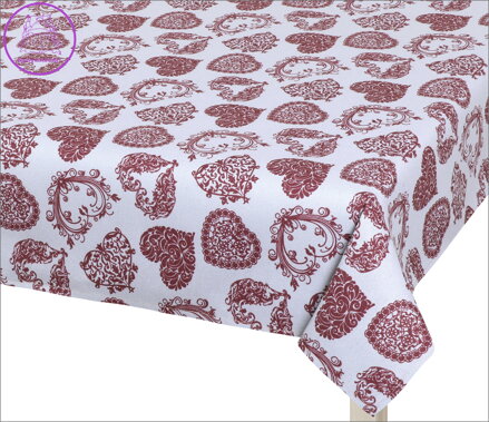 Ubrus krajkové srdce