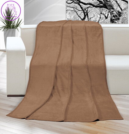 Deka micro jednolůžko 150x200cm kávová