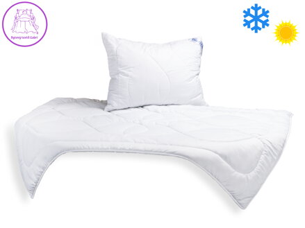 Celoroční SET prodloužená přikrývka 140x220cm 1100g + polštář 70x90cm 900g UNICO zip
