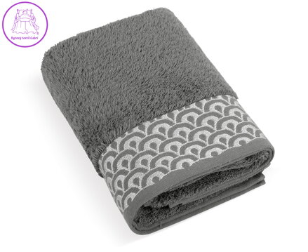 Froté osuška Krajka 70x140cm 500g tmavě šedá