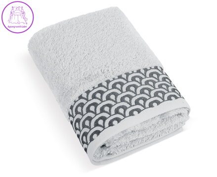 Froté osuška Krajka 70x140cm 500g světle šedá