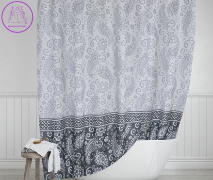 Koupelnový závěs šedý kašmír