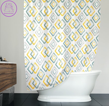 Koupelnový závěs dlaždice