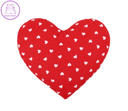 Polštářek srdíčka červená