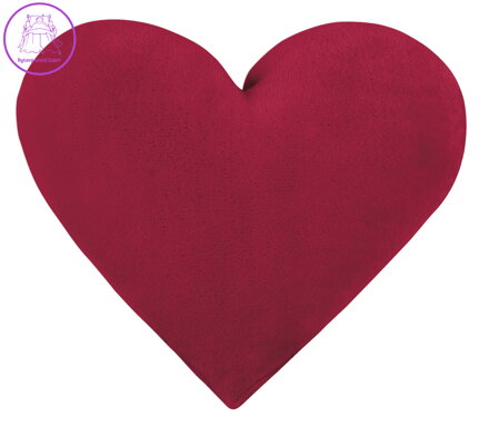 Polštářek srdíčko vínové