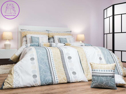 Povlečení bavlna Ateliér béžový 140x200, 70x90 cm II.jakost