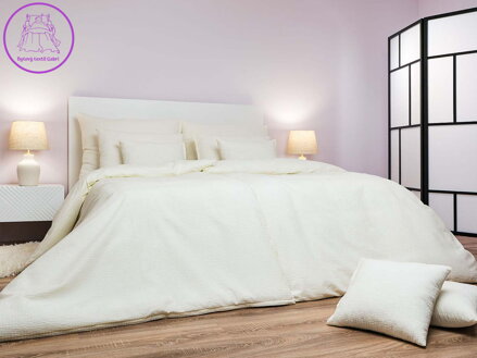 Povlečení krep Žlutý UNI 140x200, 70x90 cm II.jakost