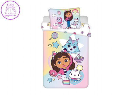Povlečení do postýlky Gabbys Dollhouse Sugar dream baby 100x135, 40x60 cm