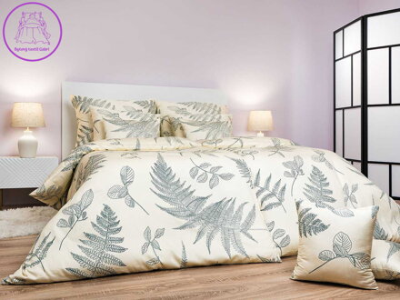 Povlečení bavlna Kapradí banán 140x200, 70x90 cm II.jakost