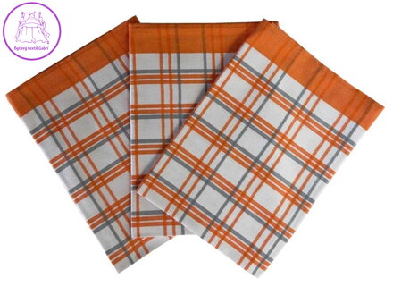 Svitap Utěrka Extra savá 50x70 cm Tradiční káro oranžové 3 ks