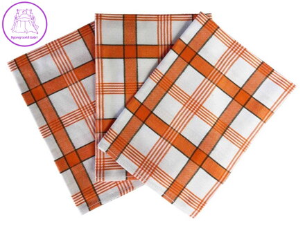 Svitap Utěrka Extra savá Káro oranžové 50x70 cm (balení 3 ks)