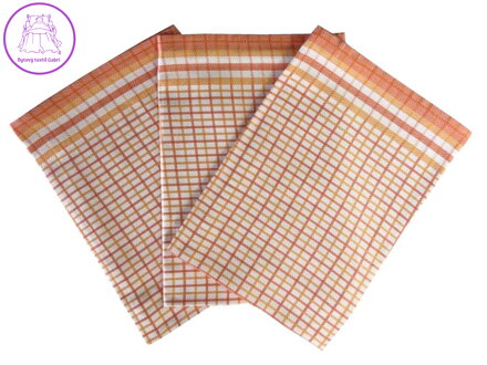 Svitap Utěrka Bambus 50x70 cm Kostka malá oranžová 3 ks