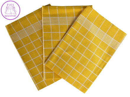 Svitap Utěrka Pozitiv Egyptská bavlna 50x70 cm žlutá/bílá 3 ks