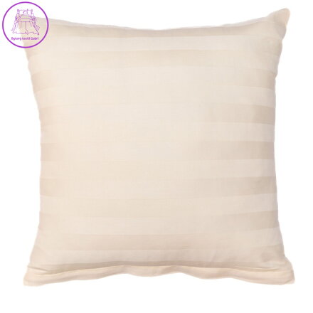 Povlak na polštář atlas grádl šampaň proužek 2 cm