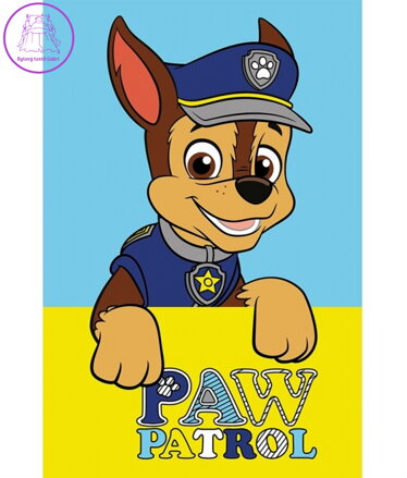 Carbotex Dětský ručník Tlapková Patrola Policista Chase 30x50 cm