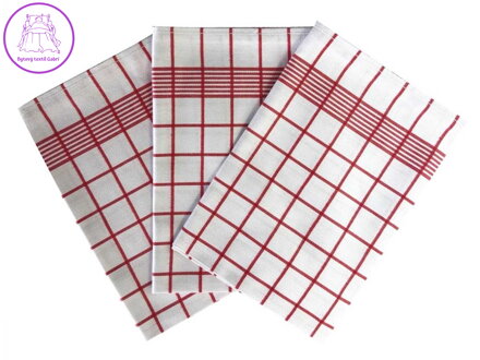 Svitap Utěrka Negativ Egyptská bavlna 50x70 cm bílá/vínová 50x70 cm 3 ks