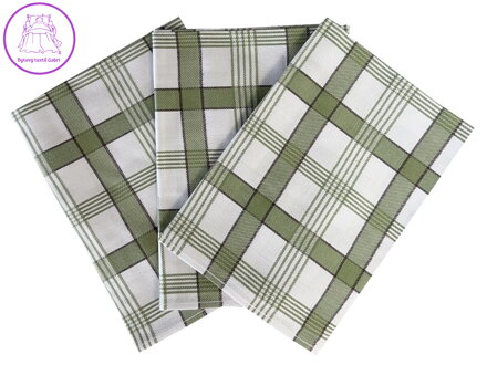 Svitap Utěrka Extra savá 50x70 cm Káro khaki 3 ks