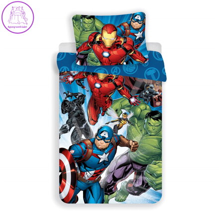 Jerry Fabrics Povlečení Avengers Brands 02 140x200, 70x90 cm