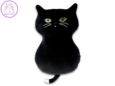Svitap Polštářek mikrospandex Kočka černá 32 cm