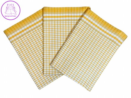 Svitap Utěrka Bambus 50x70 cm Kostka malá žlutá 3 ks