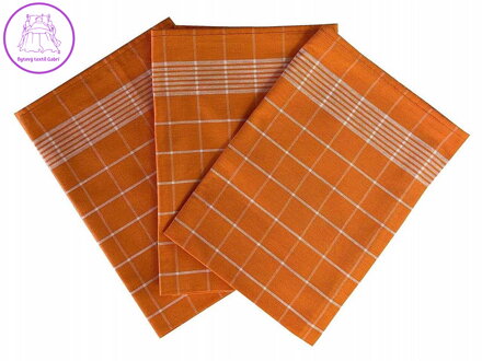 Svitap Utěrka Pozitiv Egyptská bavlna 50x70 cm oranžová/bílá 3 ks