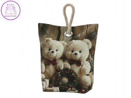 Forbyt Vánoční dveřní zarážka Medvídci CYC31007 22x23 cm