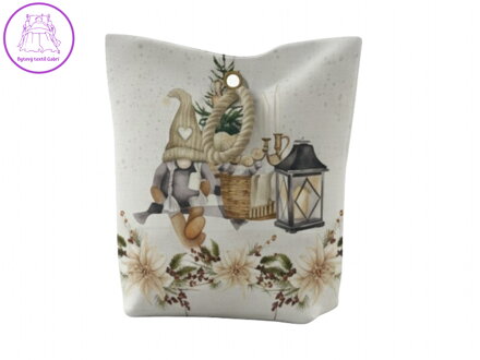 Forbyt Vánoční dveřní zarážka Skřítek s lucernou CYH6060C 22x23 cm