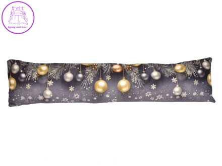 Forbyt Vánoční svítící dekorace okenní polštář Jehličí a baňky CYH5918C 20x85 cm