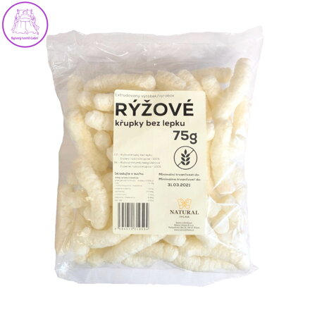 Křupky rýžové bez lepku - natural 75g