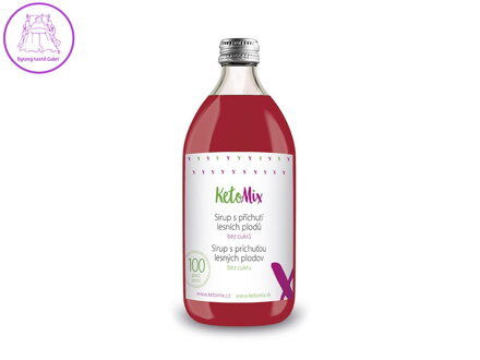 KetoMix Sirup s příchutí lesních plodů, bez cukrů 500ml (100 porcí)
