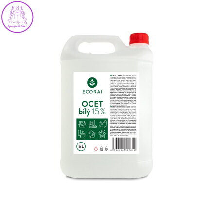 Ecorai Ocet bílý 15 % na úklid EXTRA ÚČINNÝ - kanystr 5 l