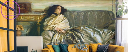 Tapeta Slunce svítící přes zimní lesík