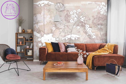 Vzorovaná tapeta Ptáčci na bříze