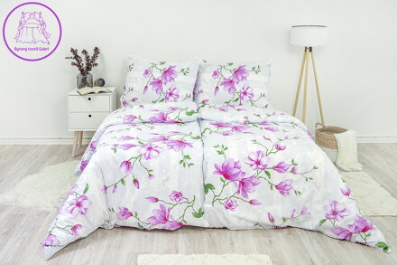 Povlak na polštář bavlněný Stanex lilie fialová (LS226), 40 x 40 cm, Knoflíkové