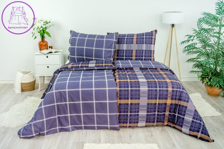 Ložní povlečení bavlněné Stanex Fiona (LS241), 140 x 200 + 90 x 70, Knoflíkové