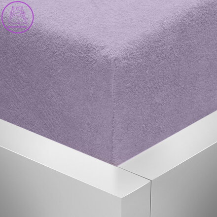 Froté napínací prostěradlo Stanex - světle fialové, 200 x 220
