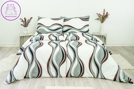 Ložní povlečení bavlněné Stanex vlny (LS124), 140 x 220 + 90 x 70, Knoflíkové