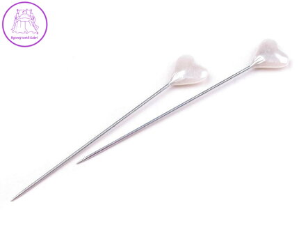 Ozdobné špendlíky délka 55 mm srdce