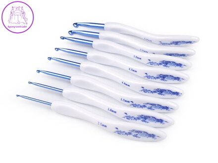 Sada ergonomických háčků na háčkování, růžičky