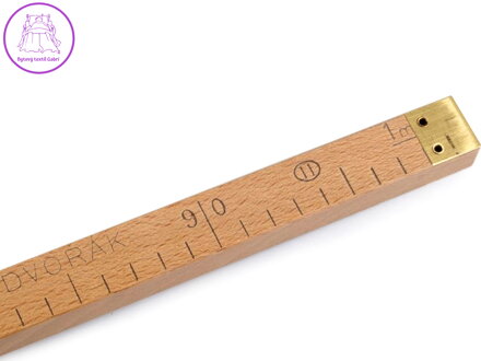 Metr dřevěný hranatý s evropským cejchem