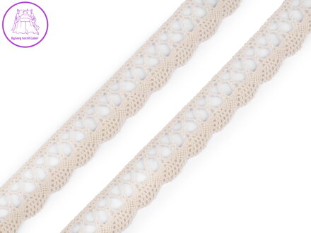 Bavlněná krajka šíře 18 mm paličkovaná
