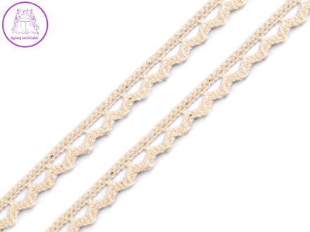 Bavlněná krajka paličkovaná šíře 9 mm