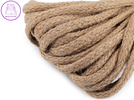 Jutová šňůra splétaná šíře 15 mm