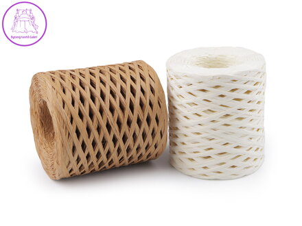 Lýko rafie k pletení tašek - přírodní, šíře 5-8 mm