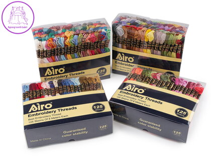 Příze vyšívací typ mouline AIRO sada 500 ks/8 m