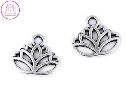 Přívěsek lotos 15x17 mm