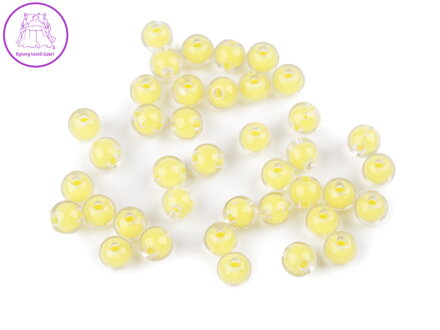 Plastové korálky Ø8 mm s efektem barev unitř